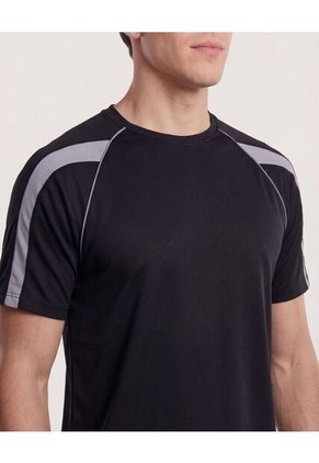 Camiseta  Para Hombre Manga Corta Cuello Redondo Color Negro Marca Ostu #60091854