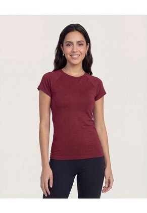 Camiseta Para Mujer Manga Corta Color Vino Marca Ostu #40092168