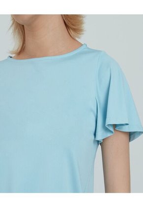 Camiseta Para Mujer Manga Corta Color Azul  Marca Ostu #40091788