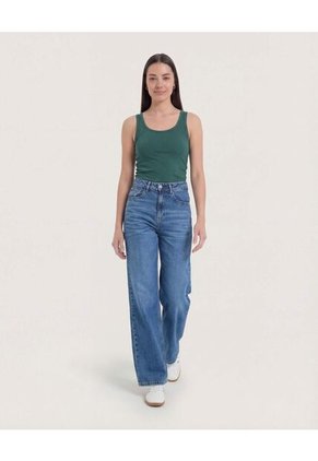 Camiseta  Para Mujer Manga Sisa Cuello Redondo Color Verde Marca Ostu #40092697