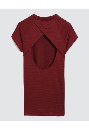 Camiseta Para Mujer Manga Corta Color Vino Marca Ostu #40092168