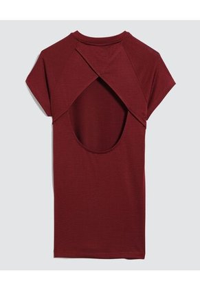 Camiseta Para Mujer Manga Corta Color Vino Marca Ostu #40092168