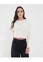 Saco Para Mujer Cuello Redondo Color Crema Marca Ostu #40330074 de Ostu