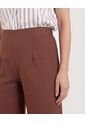 Pantalón Fluido Tiro Alto  Para Mujer Café Ostu de Ostu