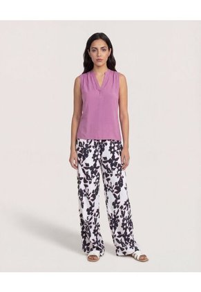 Blusa  Para Mujer Manga Sisa Color Morado Marca Ostu #40121204