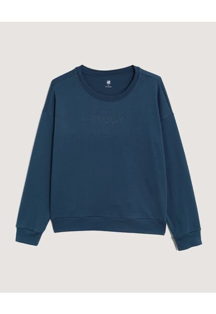 Buzo  Para Mujer Cuello Redondo Color Azul Marca Ostu #40060514