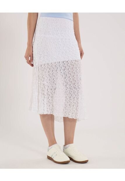 Falda Para Mujer Largo Color Blanco Marca Ostu #40140181