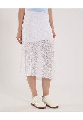 Falda Para Mujer Largo Color Blanco Marca Ostu #40140181