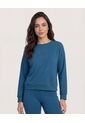 Buzo  Para Mujer Cuello Redondo Color Azul Marca Ostu #40060514 de Ostu