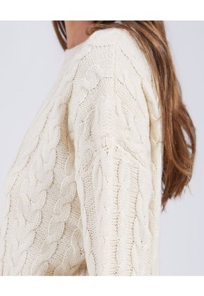 Saco Para Mujer Cuello Redondo Color Crema Marca Ostu #40330074