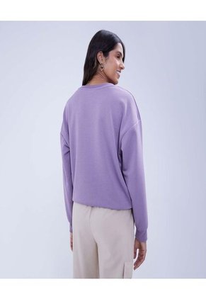 Buzo Para Mujer Cuello Redondo Color Lila  Marca Ostu #40060344