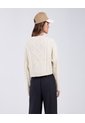 Saco Para Mujer Cuello Redondo Color Crema Marca Ostu #40330074 de Ostu