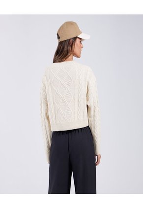 Saco Para Mujer Cuello Redondo Color Crema Marca Ostu #40330074