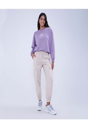 Buzo Para Mujer Cuello Redondo Color Lila  Marca Ostu #40060344