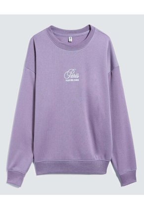 Buzo Para Mujer Cuello Redondo Color Lila  Marca Ostu #40060344