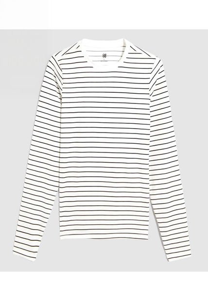 Camiseta Para Mujer Manga Larga Cuello Redondo Color Negro Marca Ostu #40092380
