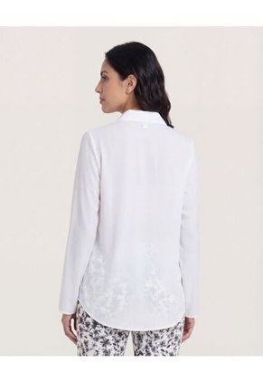 Camisa  Para Mujer Manga Larga Color Crema Marca Ostu #40010350