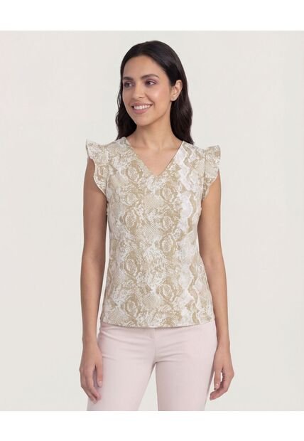 Blusa Para Mujer Manga Corta Color Verde  Marca Ostu #40121038