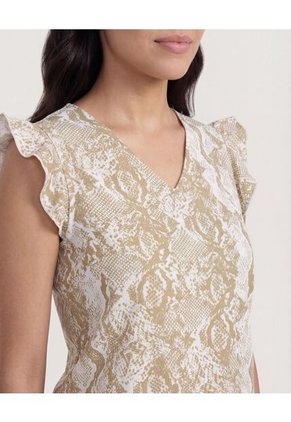 Blusa Para Mujer Manga Corta Color Verde  Marca Ostu #40121038