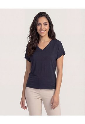 Blusa  Para Mujer Manga Corta Color Negro Marca Ostu #40121059