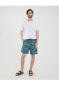 Ropa De Playa Para Hombre Pantaloneta De Baño Corta Color Verde Marca Ostu #60270047 de Ostu