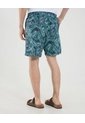 Ropa De Playa Para Hombre Pantaloneta De Baño Corta Color Verde Marca Ostu #60270047 de Ostu
