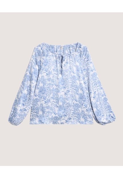 Blusa  Para Mujer Manga Larga Color Azul Marca Ostu #40121246