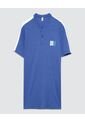 Polo Para Hombre Cuello Mao Sin Bolsillo Color Azul  Marca Ostu #60110528 de Ostu