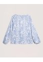Blusa  Para Mujer Manga Larga Color Azul Marca Ostu #40121246 de Ostu