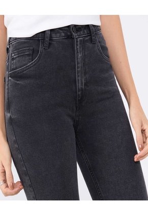 Jeans Skinny Con Desgastes Para Mujer Negro Ostu