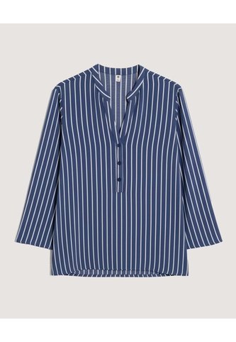 Blusa Basica Manga ¾  Para Mujer Azul Ostu Ostu