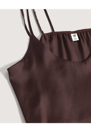 Blusa  Para Mujer Manga Sisa Color Café Marca Ostu #40121299