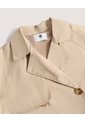 Chaqueta Trench Corta Doble Botón  Para Mujer Camel Ostu de Ostu