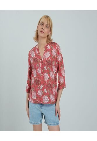 Blusa Para Mujer Manga 3/4 Color Rosaoscuro Marca Ostu #40120837 Ostu