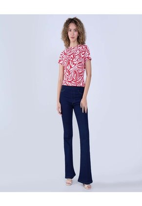 Jean Para Mujer Jeggings Flare Color Azul  Marca Ostu #40160470