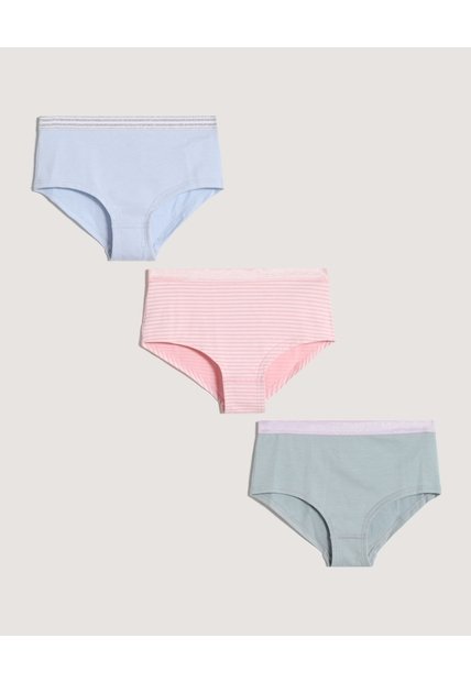 Pack De 3 Pantys Unicolor Y Estampado X3 Infantil Niña Surtido Ostu