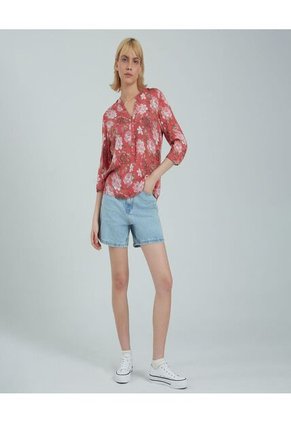 Blusa Para Mujer Manga 3/4 Color Rosaoscuro Marca Ostu #40120837