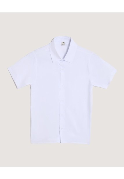 Camisa Manga Corta  Infantil Niño Blanco Ostu