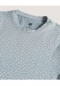 Pijama Estampada Con Short  Infantil Niña Gris Ostu de Ostu