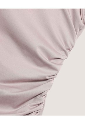 Body Drapeado Sin Mangas Para Mujer Café Ostu