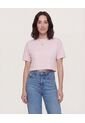 Camiseta  Para Mujer Crop Top Manga Corta Color Rosa Marca Ostu #40098233 de Ostu