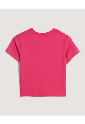 Camiseta Infantil Niña Manga Corta Cuello Redondo Color Fucsia Marca Ostu #90090345
