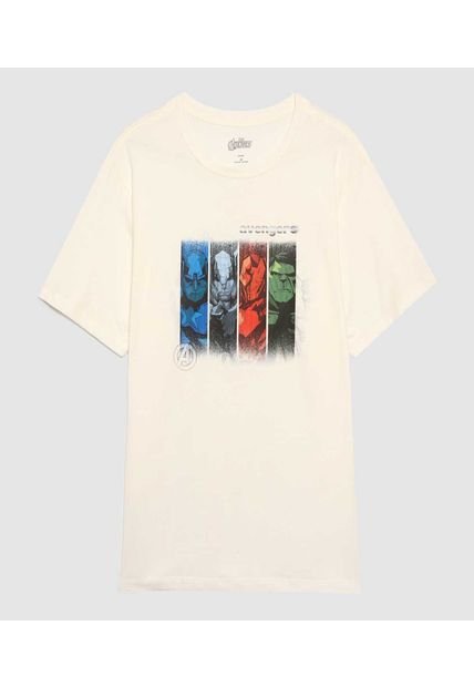 Camiseta Para Hombre Manga Corta Color Crema Marca Ostu #60091526