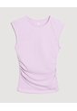 Camiseta Manga Sisa  Para Mujer Lila Ostu de Ostu