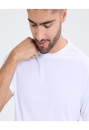 Camiseta Interior Para Hombre Manga Corta Color Blanco Marca Ostu #60020010