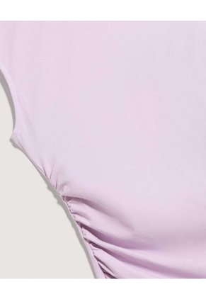 Camiseta Manga Sisa Para Mujer Lila Ostu