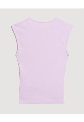 Camiseta Manga Sisa Para Mujer Lila Ostu