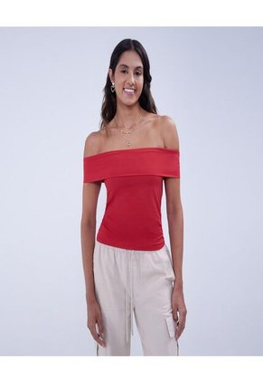 Camiseta Para Mujer Manga Sisa Color Rojo Marca Ostu #40092210