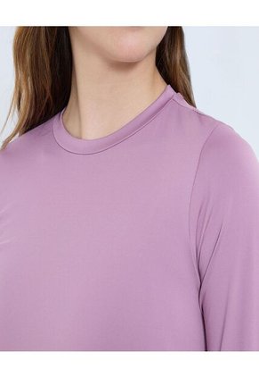 Camiseta Para Mujer Manga Larga Cuello Redondo Color Lila Marca Ostu #40092379