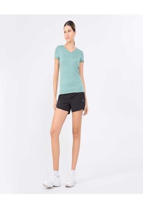 Camiseta Para Mujer Manga Corta Cuello V Color Verde  Marca Ostu #40092389